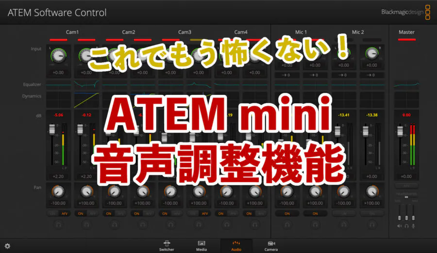 ATEM miniの音声調整機能